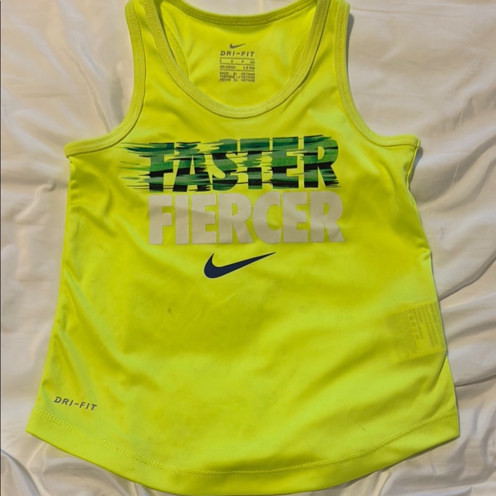 Nike Kids Yellow Dri-FIT Tank Top